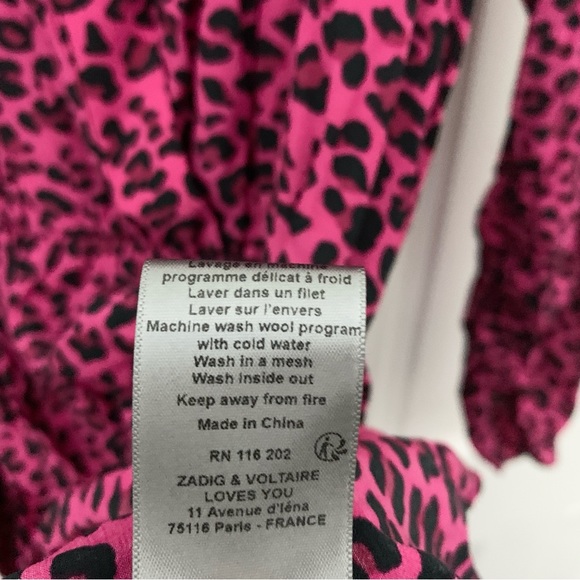 Zadig & Voltaire Leopard Print Mini Dress - Picture 9 of 13